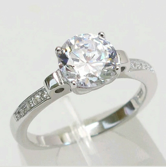 Sterling Works Jewelry - Classy 2 CT center stone Solitaire in .925